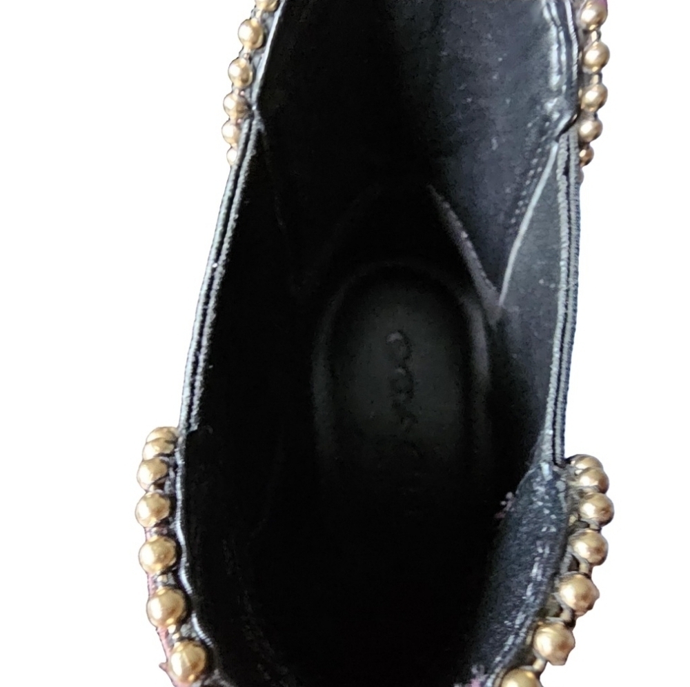 Coach Torri leather ankle leather boots burgundy with gold tone studs size 36,5 - Picture 9 of 9